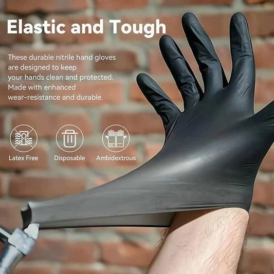 Disposable Nitrile Non- Slip Anti - Scratch Gloves